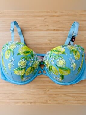 Victoria’s Secret Floral Lemon Embroidered Balconette Bra - Women's Intimates